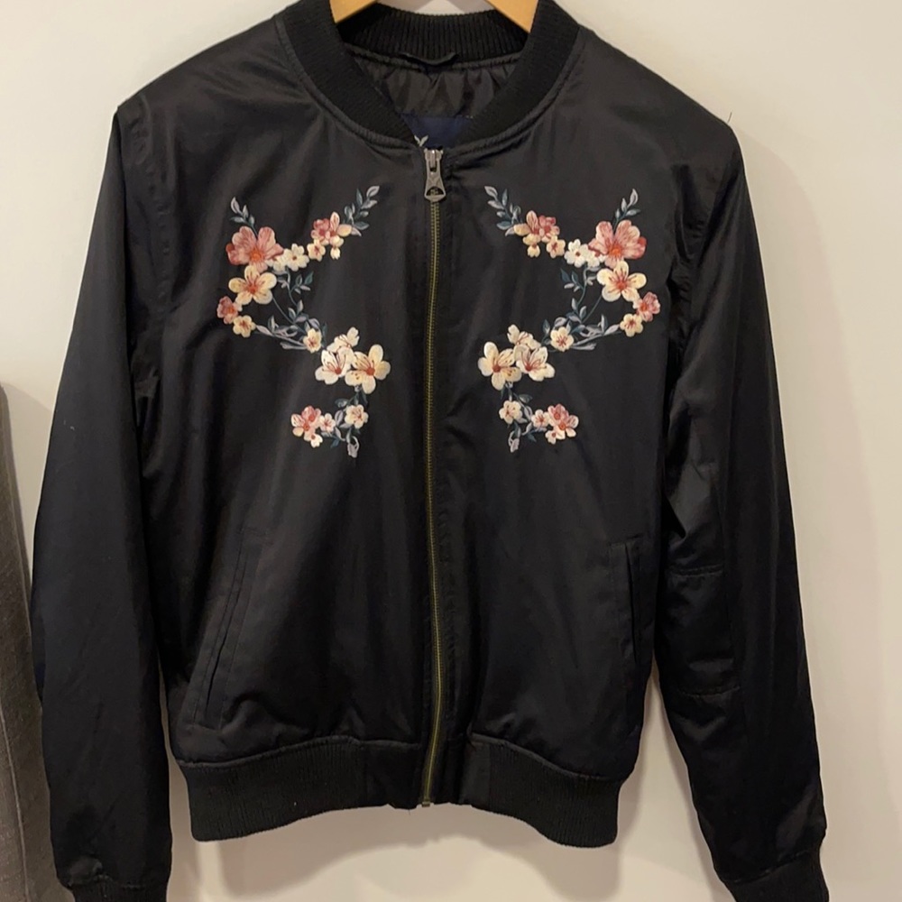 Black bomber jacket